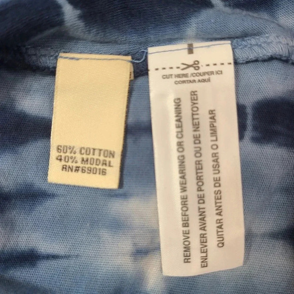 Ruff Hewn Tie Dye Maxi Skirt Women's 2X Navy Blue White Button Front - Picture 5 of 5